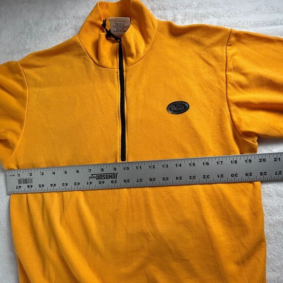 REI Mens Orange Cycling Jersey Pullover Jacket Medium 1/4 Zip Back Pocket USA - Picture 8 of 9